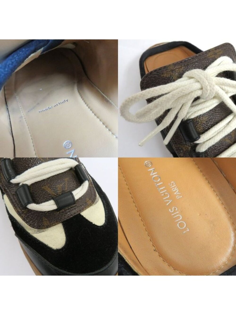 Louis Vuitton Ruth Line Sneakers 1 Abvq8 Monogram 37.5 Noir Black - Picture 8 of 10